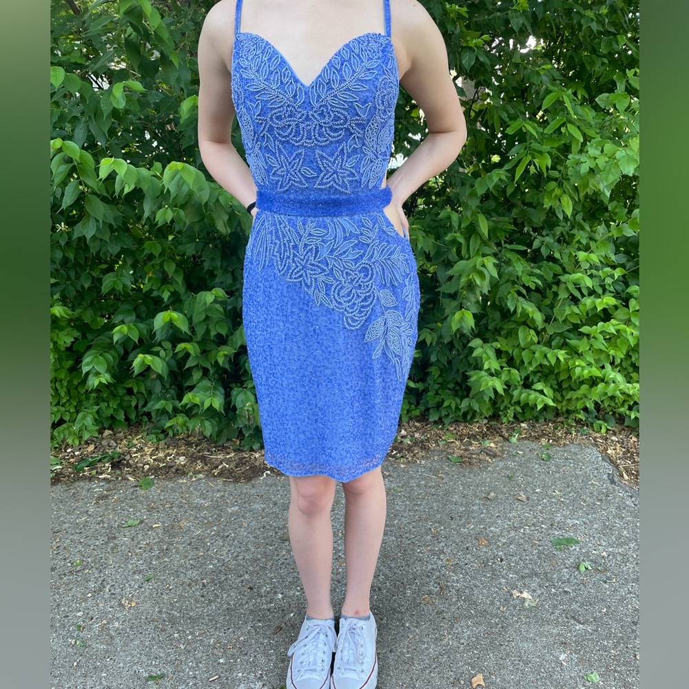Primavera Homecoming dress, blue, size 6.
